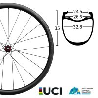35mm DEEP 32.8MM WIDE 24.5MM INT CARBON SPOKE 1030GR & STEEL SPOKE 1140GR & Free Shipping Worldwide